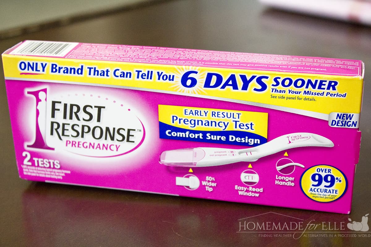 First Response Early Results Pregnancy Test - Homemade for Elle