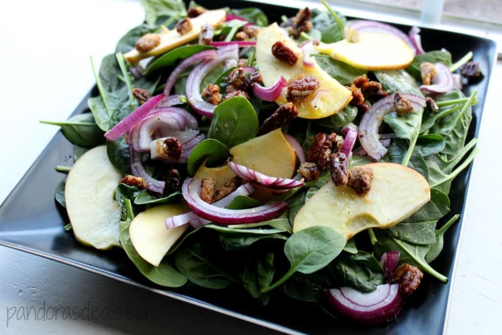 Curried Pecans & Maple Cider Dressing 