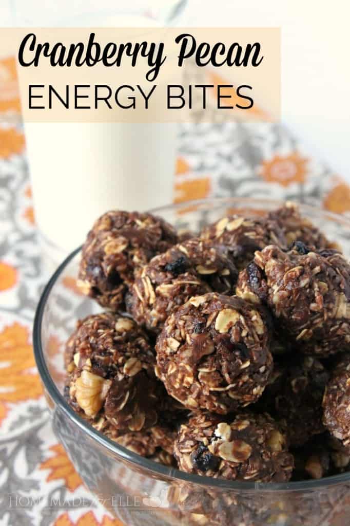 Cranberry Pecan Energy Bites | Homemade for Elle