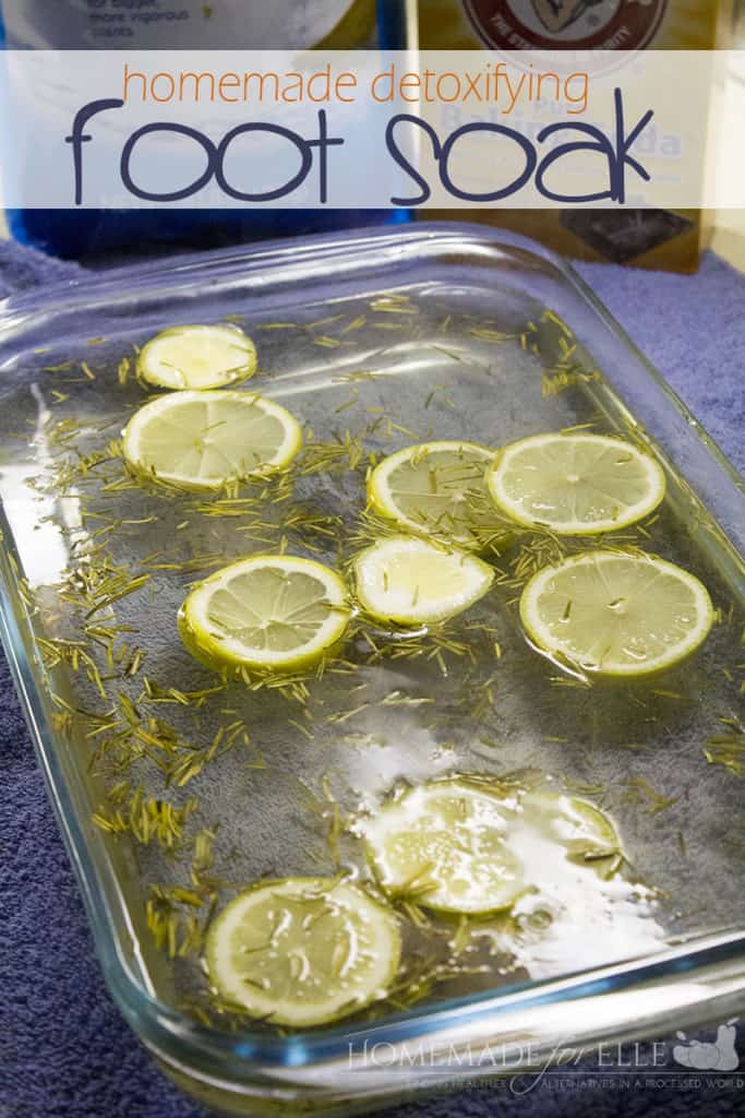 Homemade Foot Soak with Rosemary & Lemon