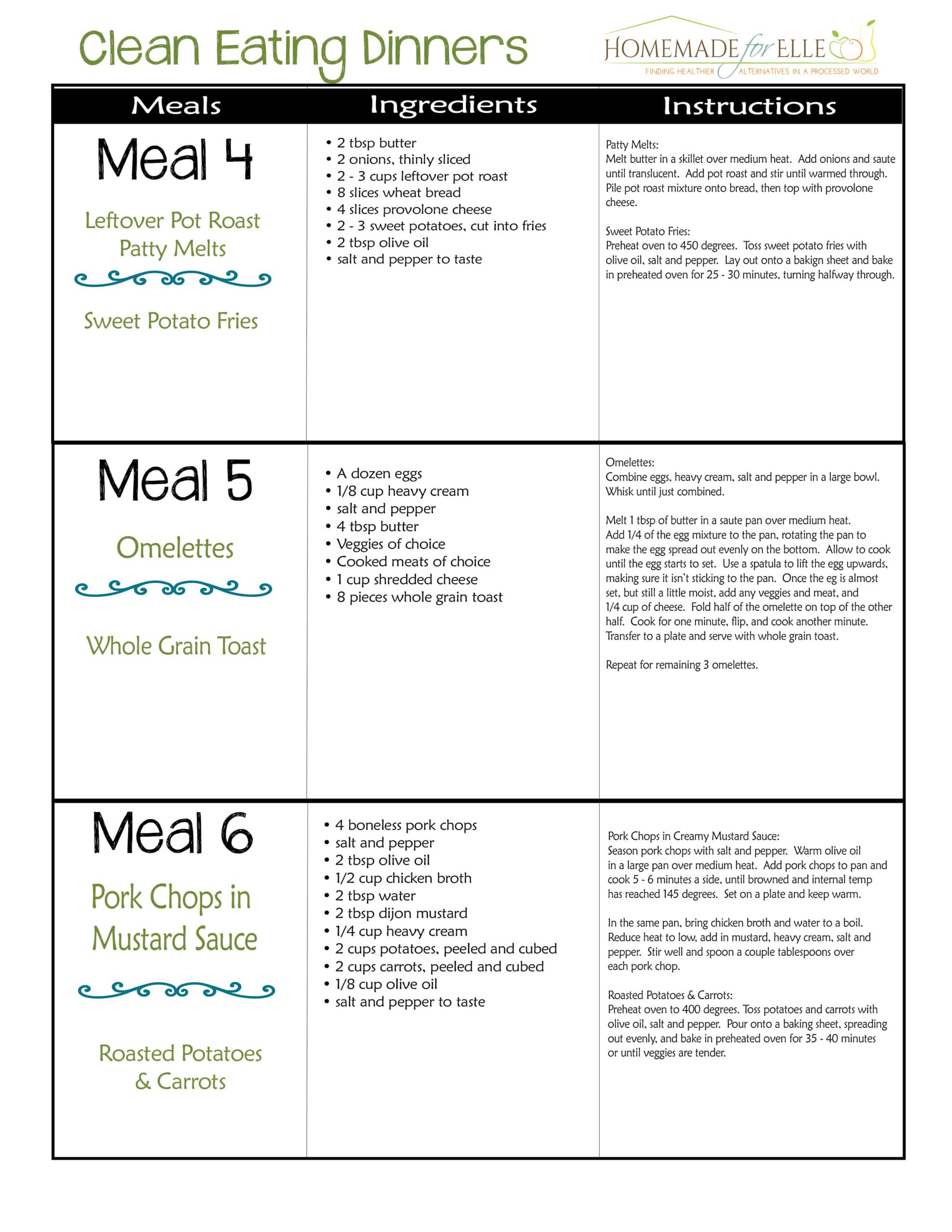 Clean Eating Meal Plan {100 Free Includes Breakfast, Lunch, Dinner