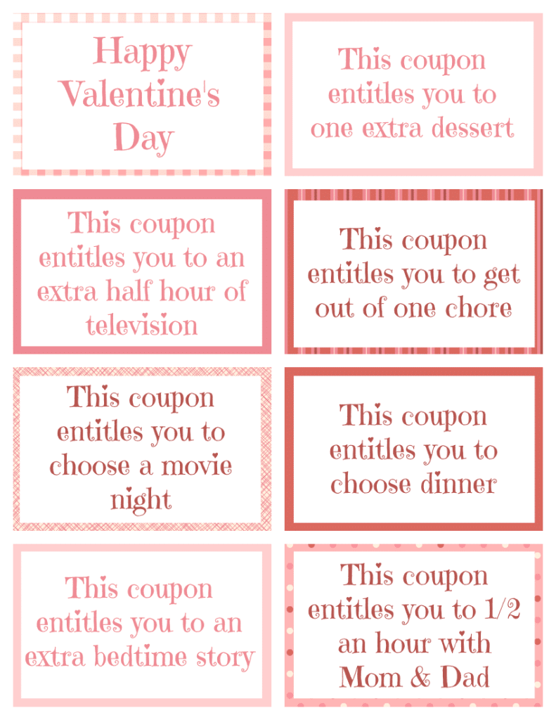 printable Valentine coupon book | wondermomwannabe.com