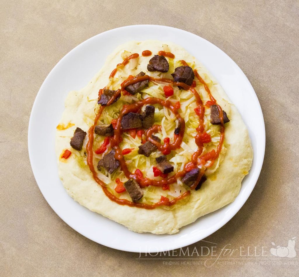 Sauerkraut & Sriracha Pizza |homemadeforelle.com