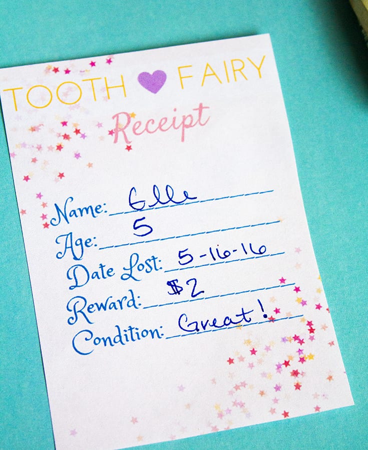 printable tooth fairy receipt