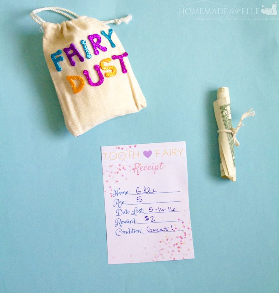 tooth fairy receipt