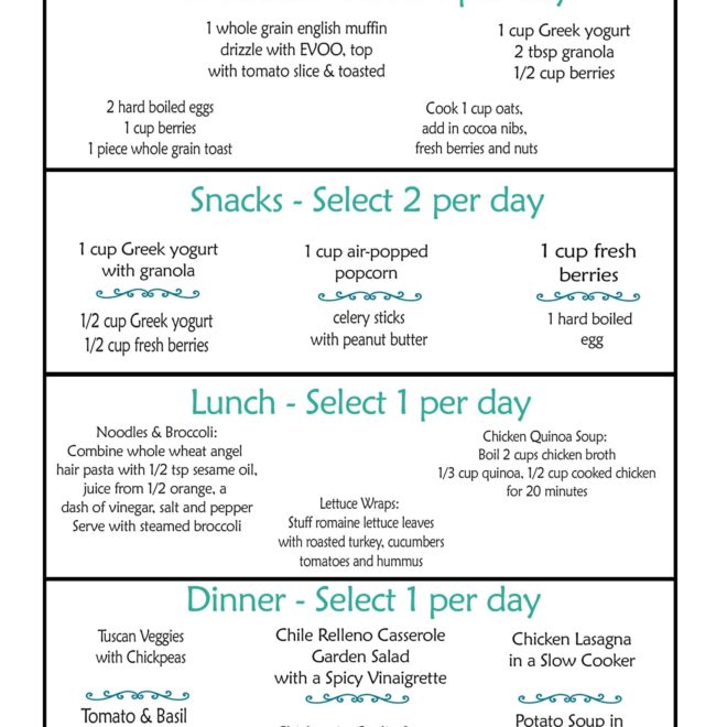 Clean Eating Meal Plan {100% Free – Includes Breakfast, Lunch, Dinner ...