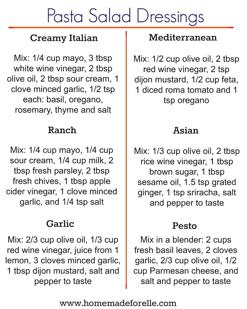 6 Easy Pasta Salad Dressing Recipes image