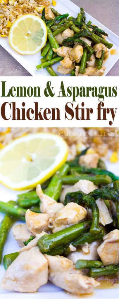 Lemon and Asparagus Chicken Stir Fry | homemadeforelle.com