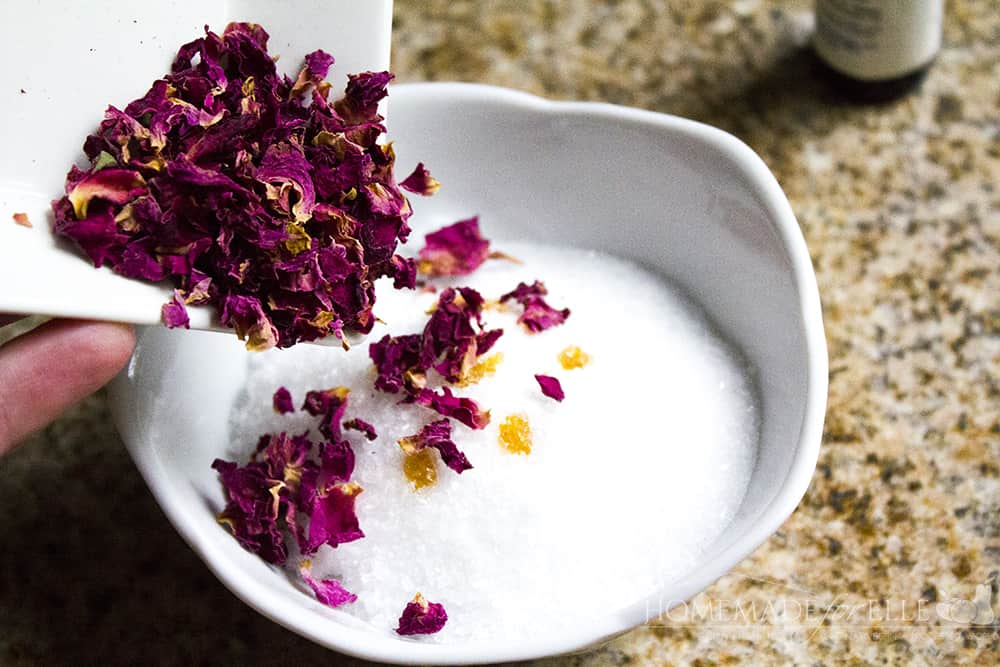 Rose Homemade Aromatherapy Bath Salts