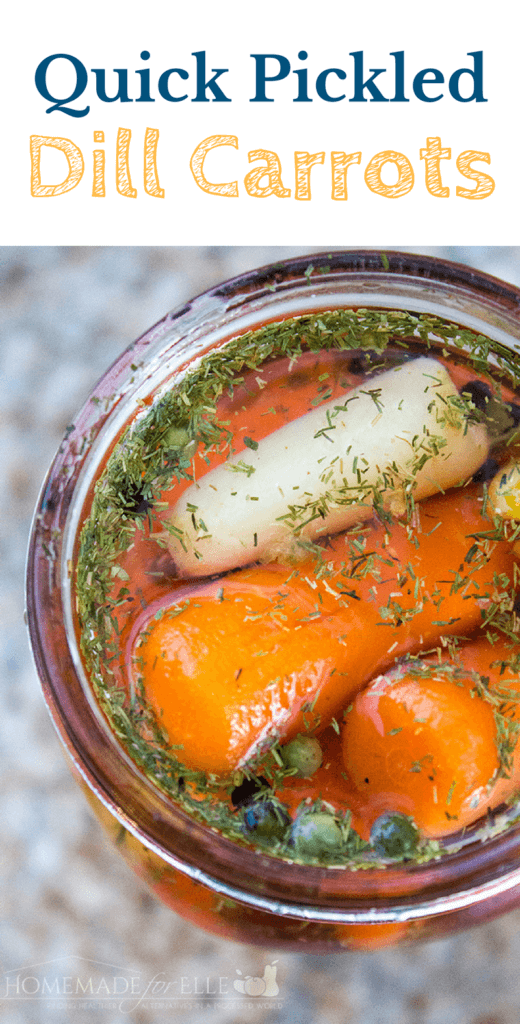 Quick Pickled Dill Carrots | homemadeforelle.com
