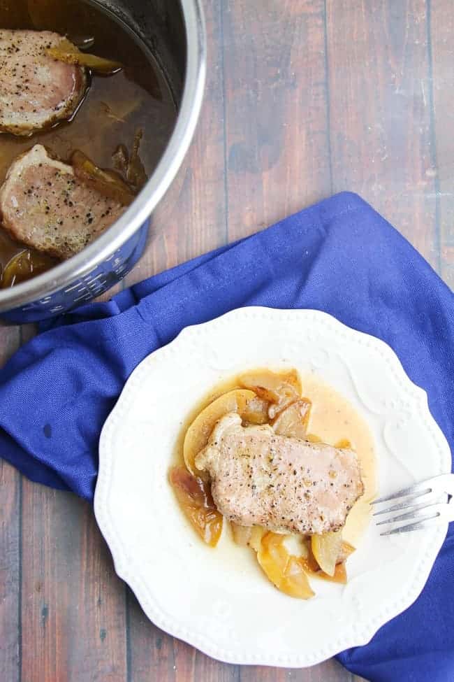 Clean Eating Instant Pot Pork Chops and Apples