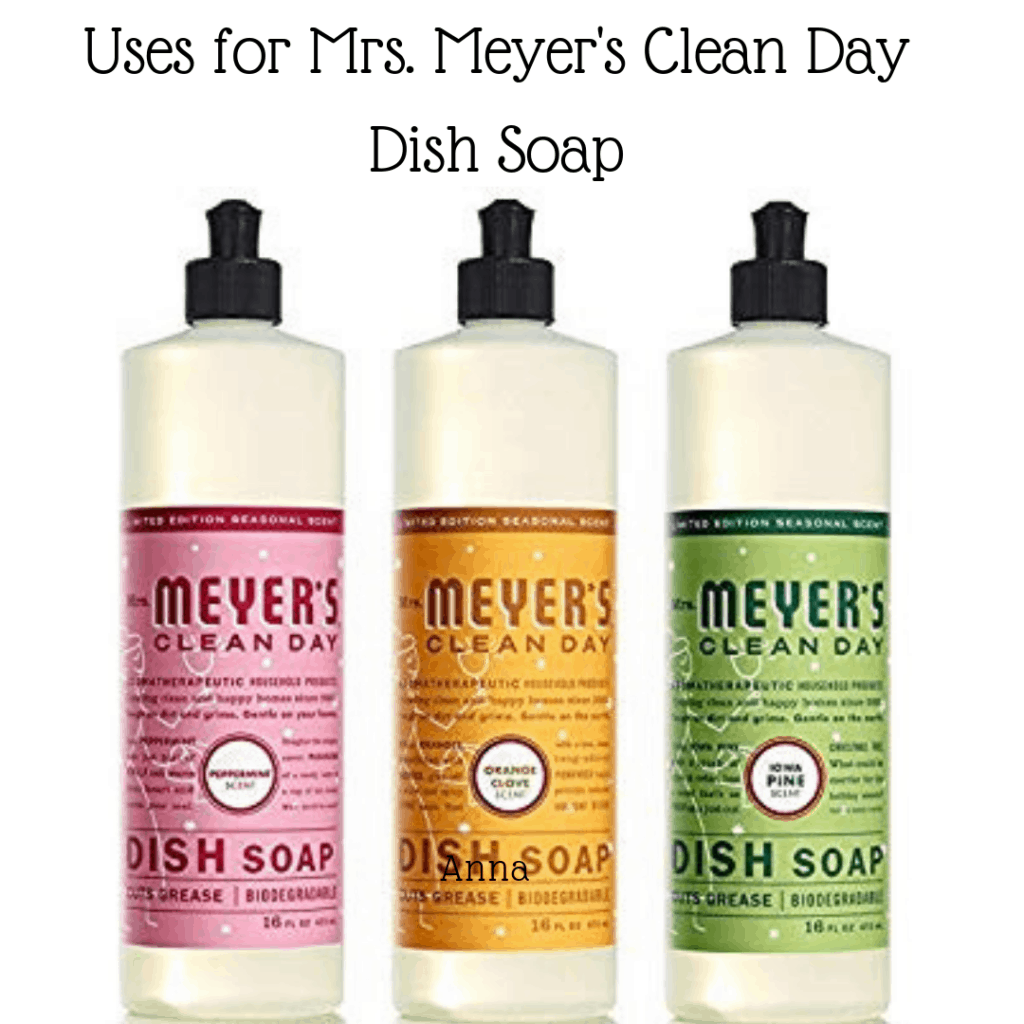 3 bottles of Mrs. Meyer's Clean Day Dish Soap bottles