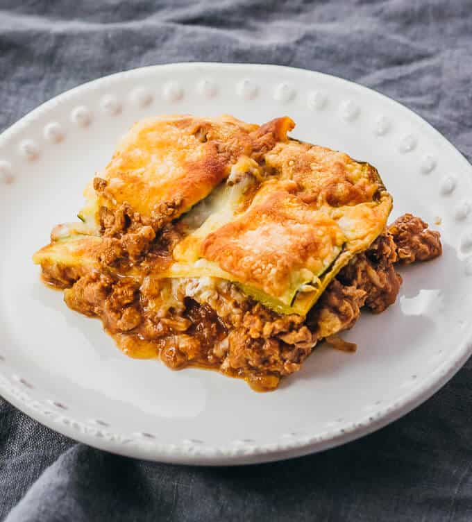 Zucchini Lasagna with Ground Beef | Savory Tooth