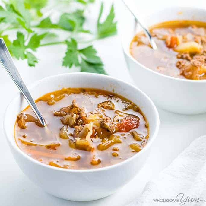 Cabbage Soup with Ground Beef | Wholesome Yum