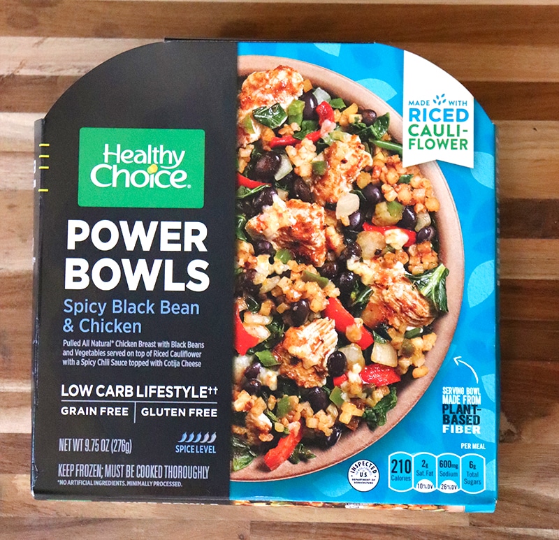 Healthy Choice Power Bowls make a great under 300 calorie meal for one for lunch at home