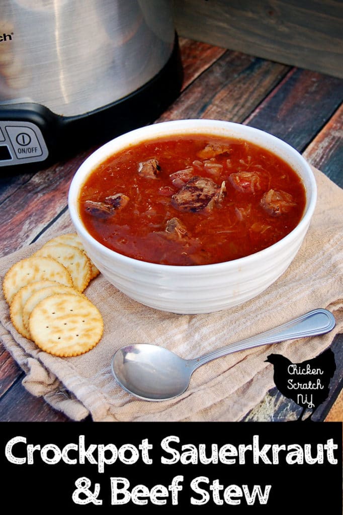 Slow Cooker Beef Stew with Sauerkraut and Tomatoes