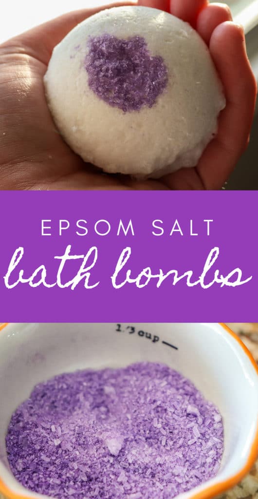 How to make epsom salt bath bombs at home with all natural ingredients. 