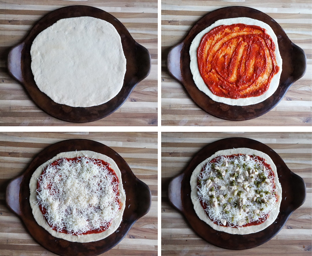 30Minute Green Chile Chicken Pizza