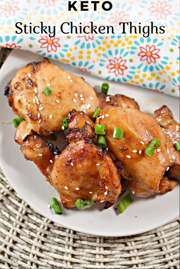 Air Fried Keto Sticky Chicken Thighs